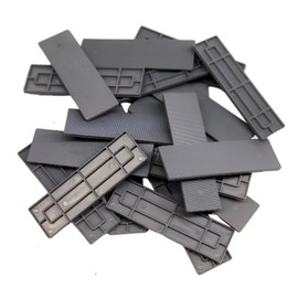 TERF® 24mm X 100mm X 4mm Thick Window Glazing Glass Flat Plastic Packers Spacers Shims Door Frame Furniture Kitchen Tiles Installations with 4mm Thick - Pack of 50