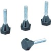 Iris Ohyama MM-4NA Metal Rack Adjuster, Set of 4, Pole