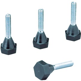 Iris Ohyama MM-4NA Metal Rack Adjuster, Set of 4, Pole Diameter 0.7 inches (19 mm), Metal Mini Caster