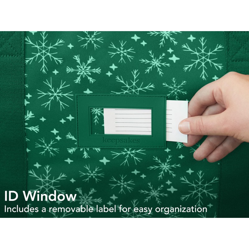 Covermates Keepsakes Rolling Adjustable Ornament Storage Bag - Carrying Handles,