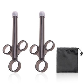 2 Lube Syringes, 1 Waterproof Storage Bag, Lube Applicator, Manual Irrigator, Anal, Vaginal Syringe, Reusable Syringe