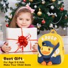 B.Duck Plush Backpack Cute Duck Design with Zipper Shoulder Bag