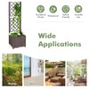 Giantex Raised Garden Bed with Trellis, Garden Planter for Vine