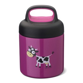 Carl Oscar Small Insulated Bottle for Soup, Fruit Salad, Pasta, etc. for Children, Made of Stainless Steel, Double Walled, Pink, Diameter 8.7 x 13.5 cm, 0.3 L
