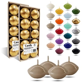 Candly Handmade© 10 x Premium Floating Candles, Diameter 45 mm, Birthday & Name Day, Wedding, Wedding Reception, Valentine's Day, Easter, Christmas, Elegant House Decoration, Candles, Candles for