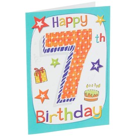 Piccadilly Greetings Juvenile Birthday Card Age 7 - 7 x 5 inches