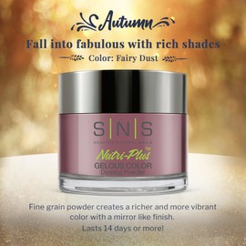 SNS Nail Dip Powder, Gelous Color Dipping Powder - Fairy Dust (Wine/Purple) - Long-Lasting Acrylic Nail Color Lasts 14 Days - Low-Odor & No UV Lamp required - 1 oz