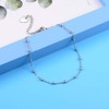 VU100 Dainty Cute Silver Ball Beads Ankle Bracelet for Women