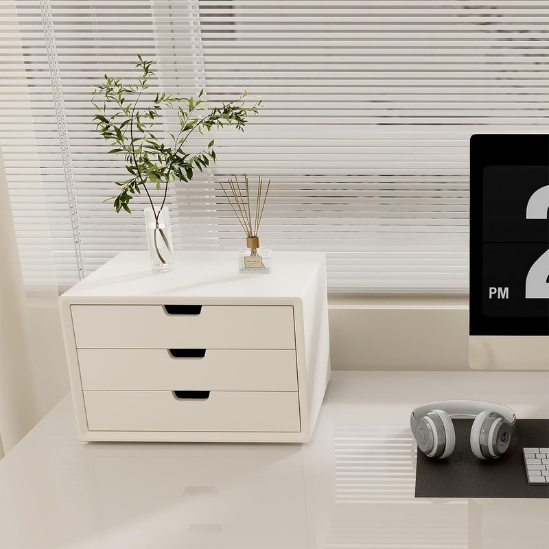 LitaEther Desk Organizer with 3 Drawers, ALEX Drawer Unit, Chic