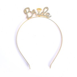 Gold Bachelorette Party Headband Decorations Accessories for Bride Shower Gifts for Bride to Be Headbands Bachelorette Party Tiaras Crowns for Bride Wedding Day Gift Headpiece