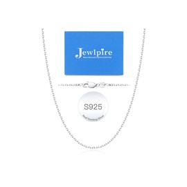 Jewlpire Italian 925 Sterling Silver Chain Necklace for Women, 1.3mm Cable Chain Necklace Silver Chain for Women Hypoallergenic & Comfortable Women's Chain Necklaces 20 Inch