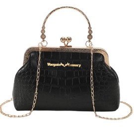 Vorgato Luxury Clutch Purses - Evening & Formal - Fancy Bags (Black)