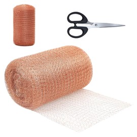 JFMANMSDS Copper Mesh UK, Double Layer Knit Copper Wire Mesh, 12.7cm/5in x 6m/20 Feet FineWire Mesh Roll Anti Slug Snail Copper Mesh, Copper Wire for Slug, Metal Copper Tape for Plants Slug Control