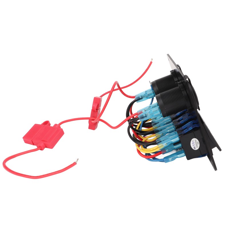 Rocker Switch Panel 4 Gang 12‑24V 5 Pin Blue Light