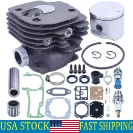 For Husqvarna 52mm Cylinder Piston Bearing Carb Repair Kit for Husqvarna 372 372XP 365 371 362
