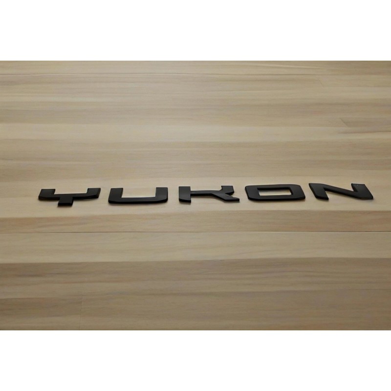GMC Matte Black Door Yukon Emblems Letters Badge for 2021-2025