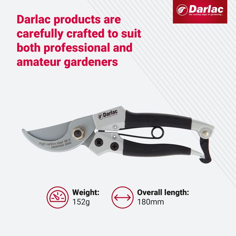 Darlac Compact Pruner - Razor-Sharp Bypass Pruners for General Pruning