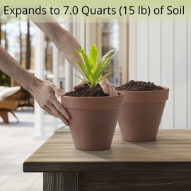 Coconut Coir Potting Soil for Indoor Plants - Expands to 7 Quart (15 lb) | Bonsai Soil Discs Perfect for General Houseplants, Herbs, and Bonsai Trees - Expands with Water
