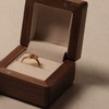 Wooden Ring Box Retro Elegant Square Engagement Ring Box with