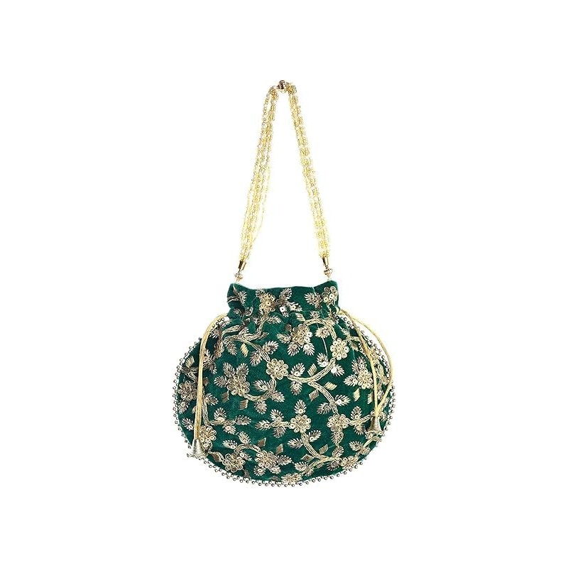 Indian Ethnic Pink Potli Bag Ladies Handbag Clutch for Bridal