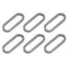 sourcing map 6 Pcs Metal Oval Ring, 1" Flat Oval