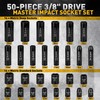 3/8'' Drive Impact Socket Set - 50-Piece Shallow & Deep