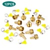 Brass Pipe Adapter, 12 Pieces 10 mm Barb x 3/4