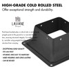 2PCS 4x4 inch Post Base, LAVANE Heavy Duty Powder-Coated Steel