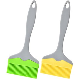 2 brochas de silicona para repostería, brocha de silicona grande, brocha de silicona extra ancha para alimentos, cepillo para polvo de aceite para cocinar, hornear, asar y esparcir aceite,