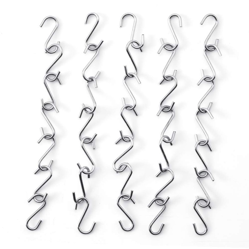 rhinocats Small S Hooks, Mini 100 Pack Stainless S Shaped