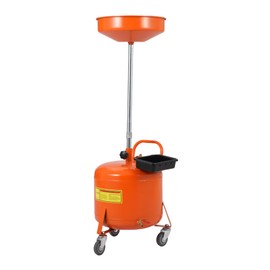 8 Gallon Waste Oil Drain Tank, Portable Air Operated Drainer With Adjustable Funnel Height 38"-65", Portable Oil Drain Container,15" Funnel Fluid Fuel Transfer Drainage With 360° Wheels & Toolbox