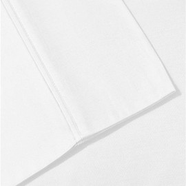 4pcs Casual 800 Thread Count Cotton Bed Sheet Full Size - All Season Lightweight Classic Snow White Aesthetic Bedding, Wrinkle Resistant Soft Luxury Deep Pocket Flannel Sheet - Flat Fitted Pillowcases