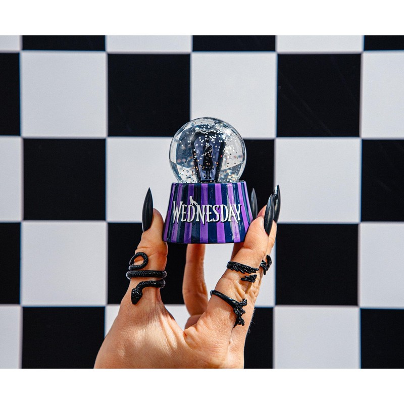 Wednesday Addams Mini Light-Up Snow Globe | 3 Inches Tall