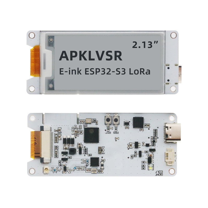 APKLVSR 2.13 Inch E-Ink LoRa Display Module, ESP32-S3 LoRa USB
