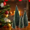 Pack of 9 Christmas Trees, Mini Green Christmas Tree, Artificial