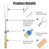 OFFCUP Barbecue Forks, 8pcs Marshmallow Toasting Forks, Extendable Stainless Steel
