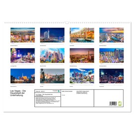 Las Vegas - The Capital of Entertainment (Wall Calendar 2026 DIN A2 Landscape), CALVENDO Monthly Calendar
