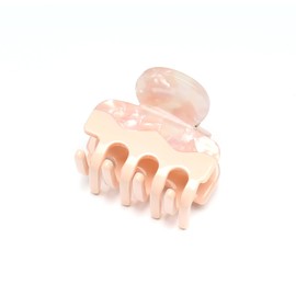 QinGoo Small Mini Pink Cellulose Acetate Hair Clip Beautiful Hair Clip Women's Hair Accessories Headdress Elegant Hair Accessory 1 Piece (3.9 cm x 3.4 cm, Baby Pink)