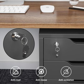 Lepoint Tubular Cam Lock, 0.67 inch Zinc Alloy Cam Lock, Cylinder Lock with 2 Keys, Keyed Alike Tubular Lock, Cabinet Lock & Drawer Lock with Chrome Finish, Fits on 0.4inch Max Panel Thickness