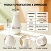 5 Inch White Ceramic Bud Vase with Narrow Neck