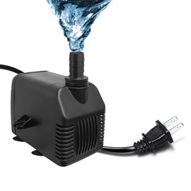 Pump 800GPH Ultra Quiet with Dry Burning Protection 8.8ft High Lift for Fountains, Hydroponics, Ponds, Aquariums (800GPH,24W)