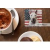 Bull Terrier Dog Breed - Patriotic Style Beverage COASTER