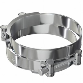 2 Pack - 60mm > 63mm Stainless Steel T-Bolt Hose Clamps Turbo Intake Intercooler Clips