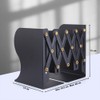 Nisorpa Adjustable Metal Iron Bookends Holder Stand Heavy Duty Expandable