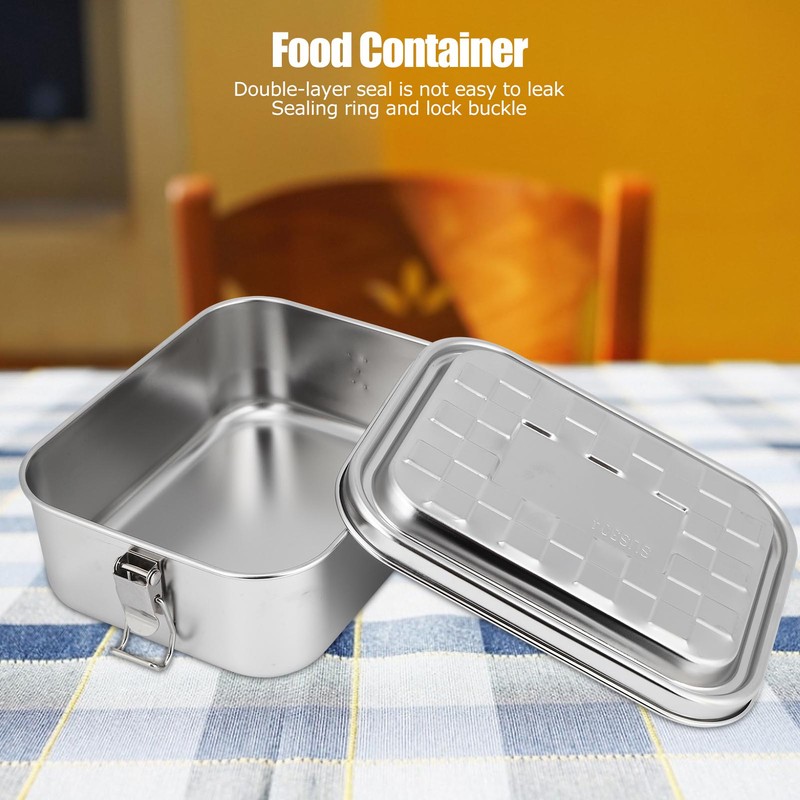 Single Layer Lunch Box Food Bento Container Stainless Steel 304