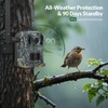picache Trail Camera, Wildlife Monitoring Device,0.1s Trigger No-Glow IR Night