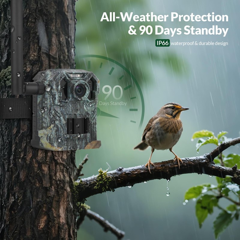picache Trail Camera, Wildlife Monitoring Device,0.1s Trigger No-Glow IR Night