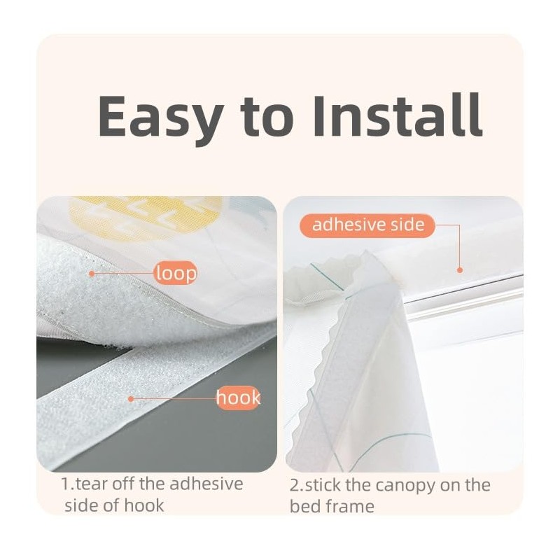 2pcs Bottom Bunk Bed Curtains Mid-Sleeper Tent Canopy Nets Blackout