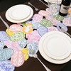 Grelucgo Embroidered Decorative Pink, Yellow, Green and Blue Table Runners