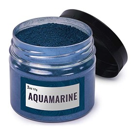 Mica Powder (Aquamarine) 2 oz - Soap Making Dye - Single Color - Hand Soap Making Supplies - Epoxy Resin Color Pigment - Organic Mica Powder for Soap